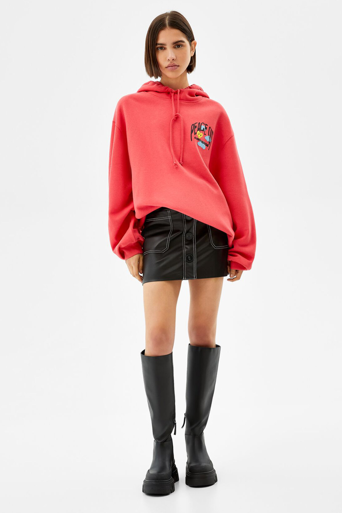 Rose Printed Hoodie - Imagen 4