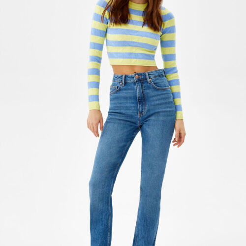 High-Rise Comfort Slim-Fit Straight-Fit Jeans